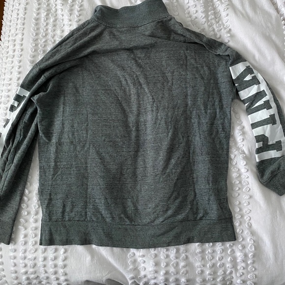 pink quarter zip sweatshirt - Picture 3 of 3